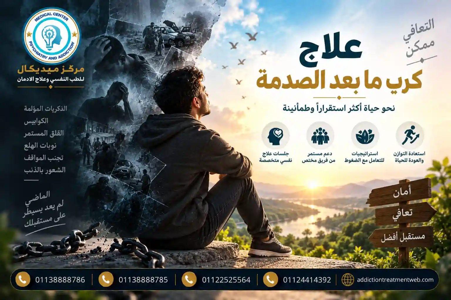 الأعراض الجسدية المصاحبة لاكتئاب ما بعد الصدمة