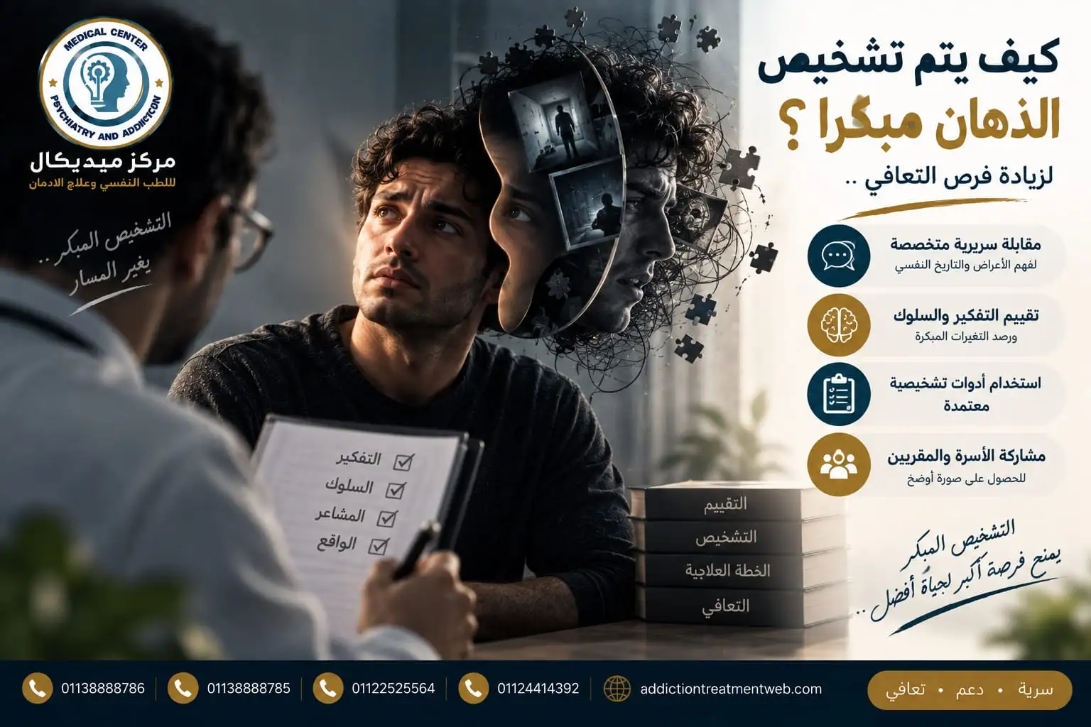كيف يتم تشخيص الذهان مبكرًا لزيادة فرص التعافي؟