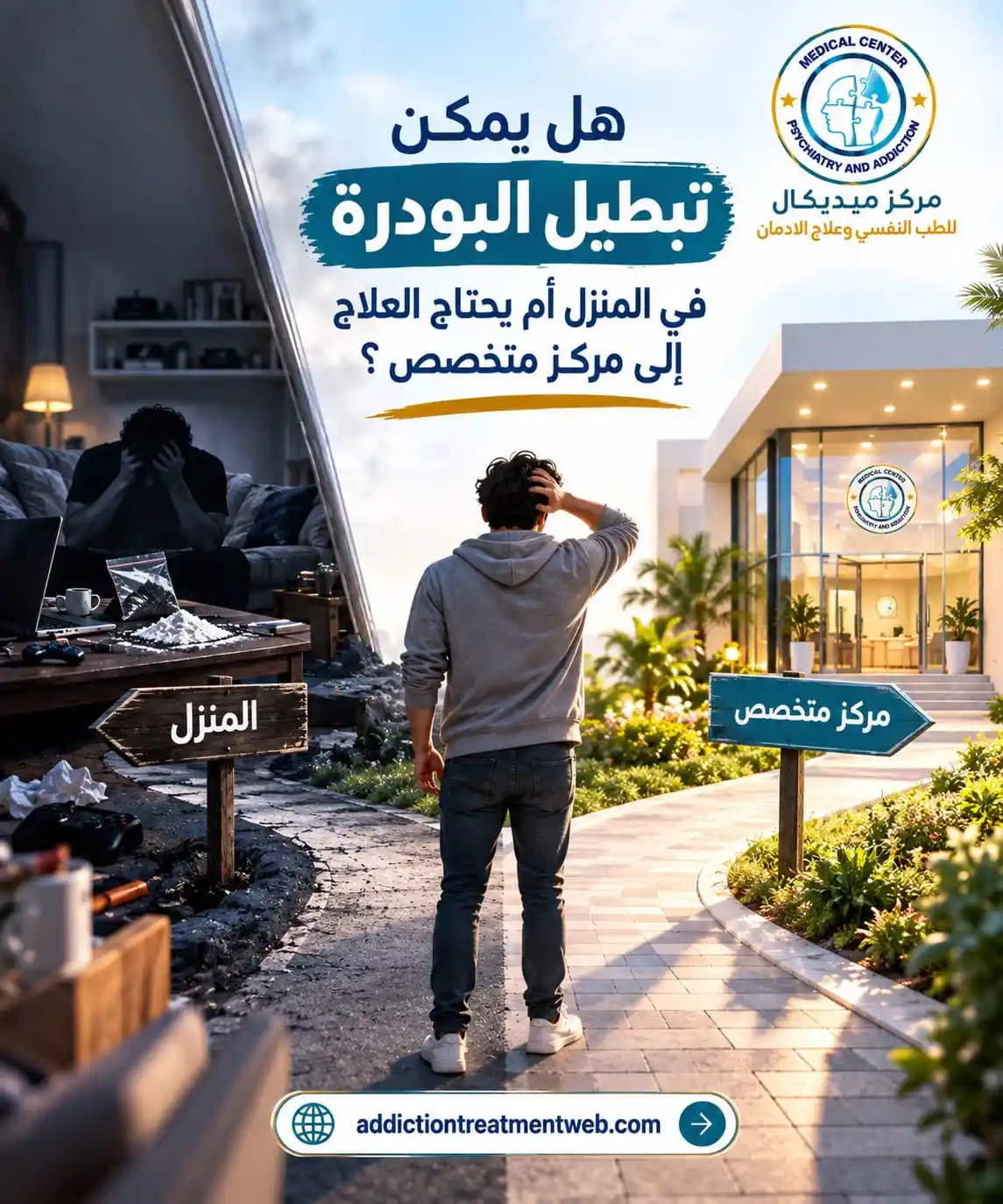 هل يمكن تبطيل البودرة في المنزل أم يحتاج العلاج إلى مركز متخصص؟