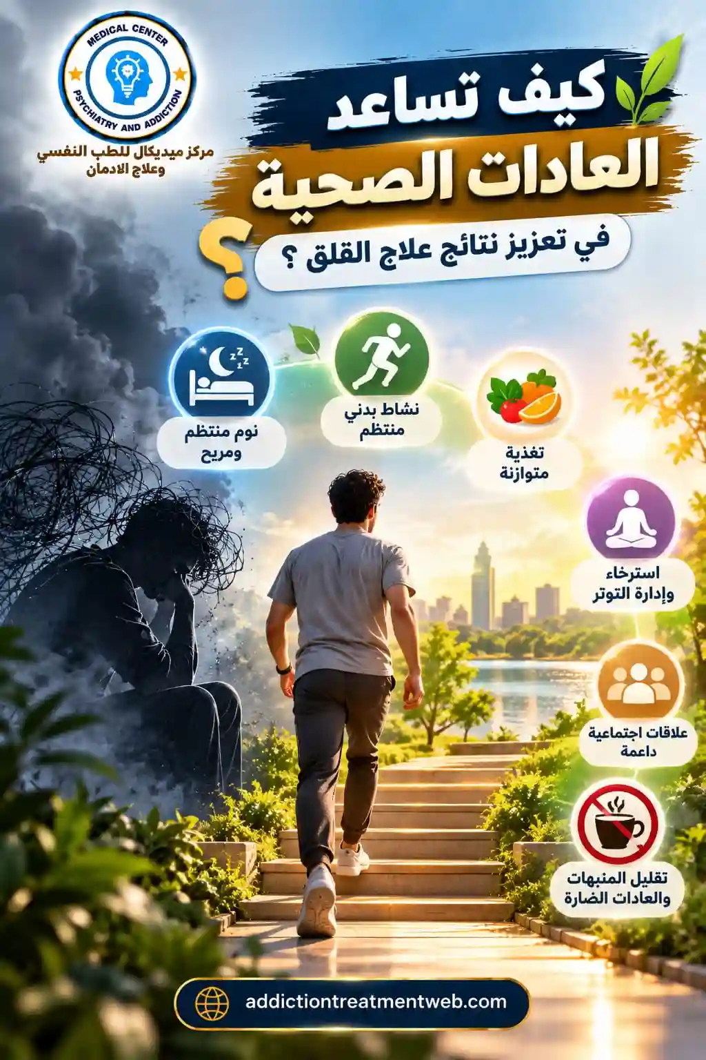 كيف تساعد العادات الصحية في تعزيز نتائج علاج القلق