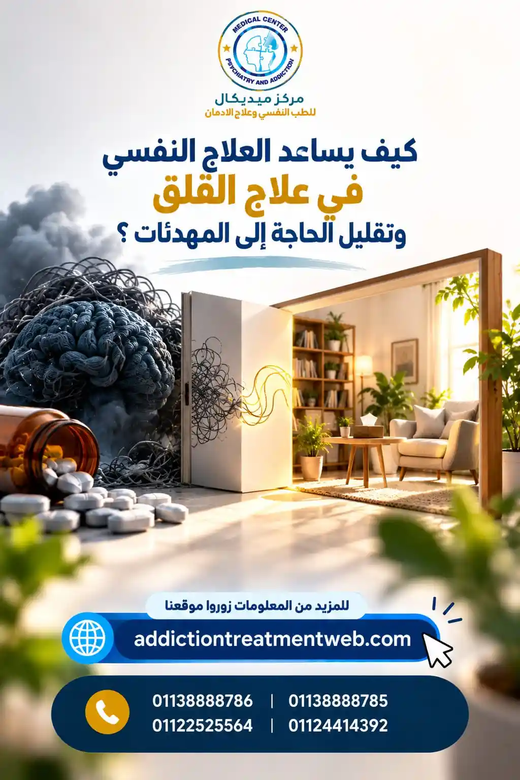 كيف يساعد العلاج النفسي في علاج القلق وتقليل الحاجة إلى المهدئات